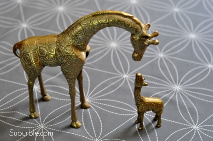 Brass Giraffe Before - Suburble