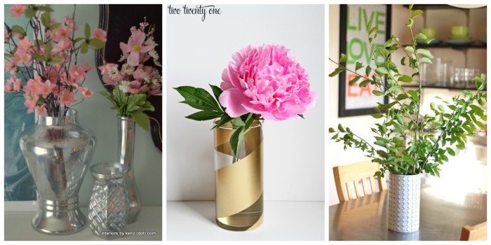 Spray Painted Vases