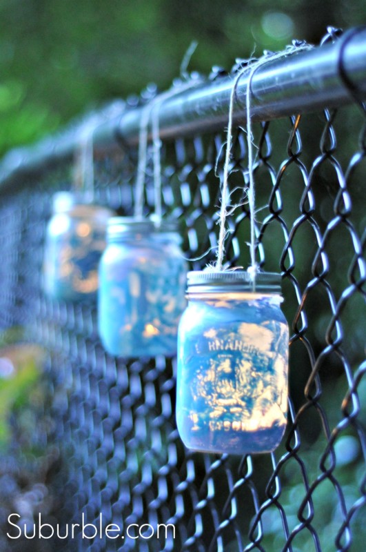 Painted Mason Jar Lantern 12 - Suburble