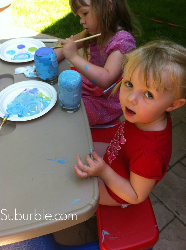 Painting Mason Jar Lanterns 5 - Suburble