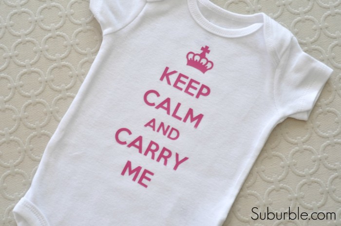 keep calm onesie - Suburble