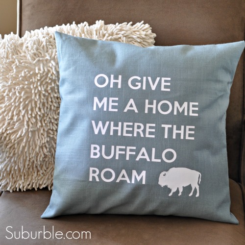 Home On The Range: An Accent Pillow (with free cut file!)