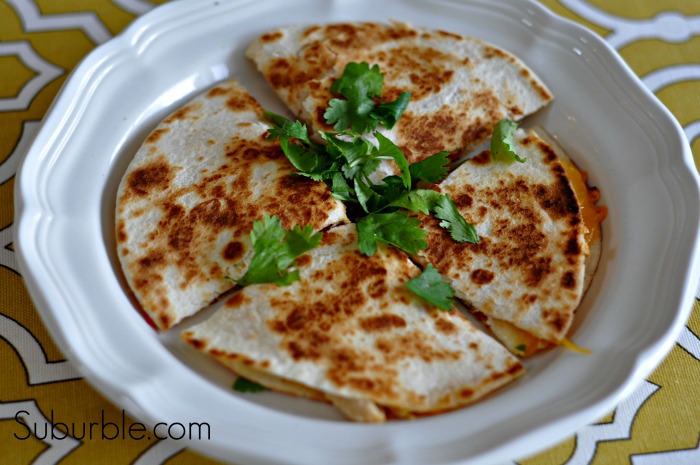 Simple Appetizers: Quesadillas with Cilantro & Taco Dip by suburble.com