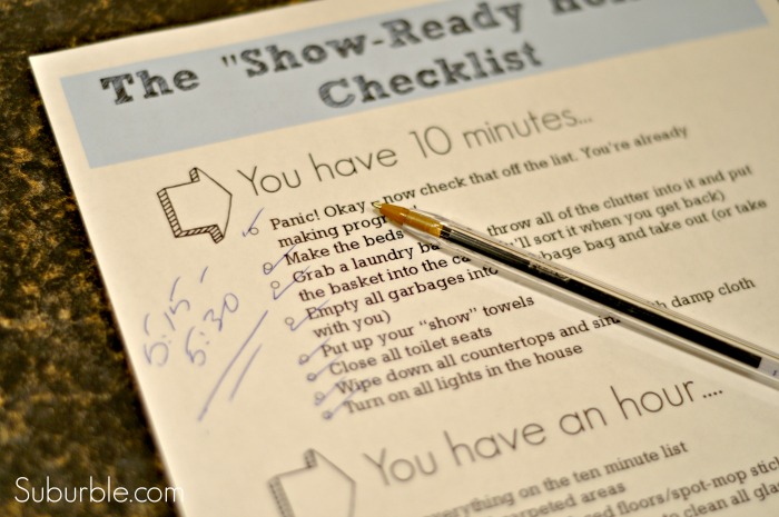 Show Ready Home Checklist - Suburble