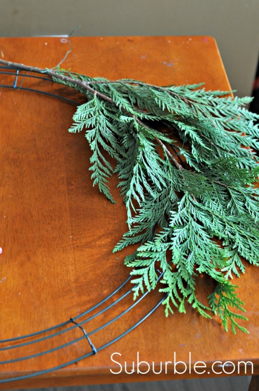 DIY Rustic Cedar Wreath - 1 - Suburble