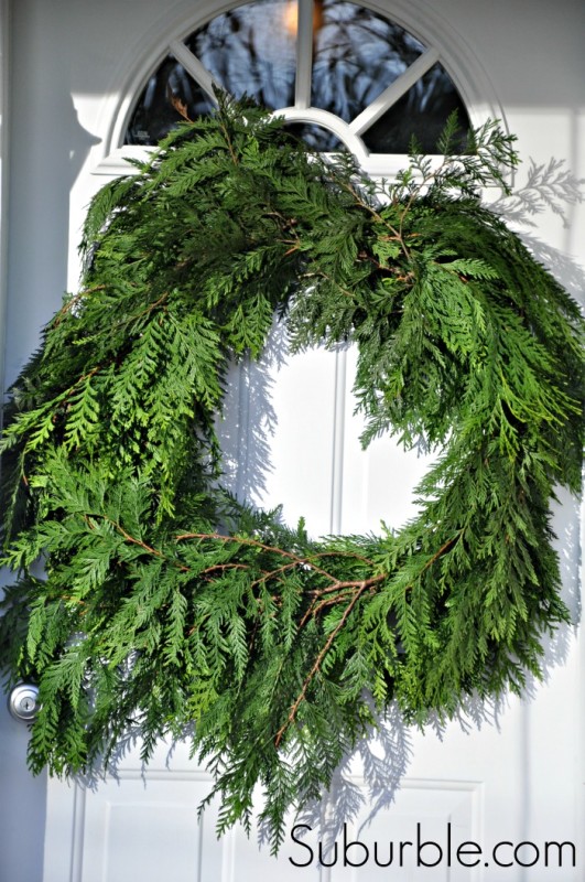 DIY Rustic Cedar Wreath 3 - Suburble