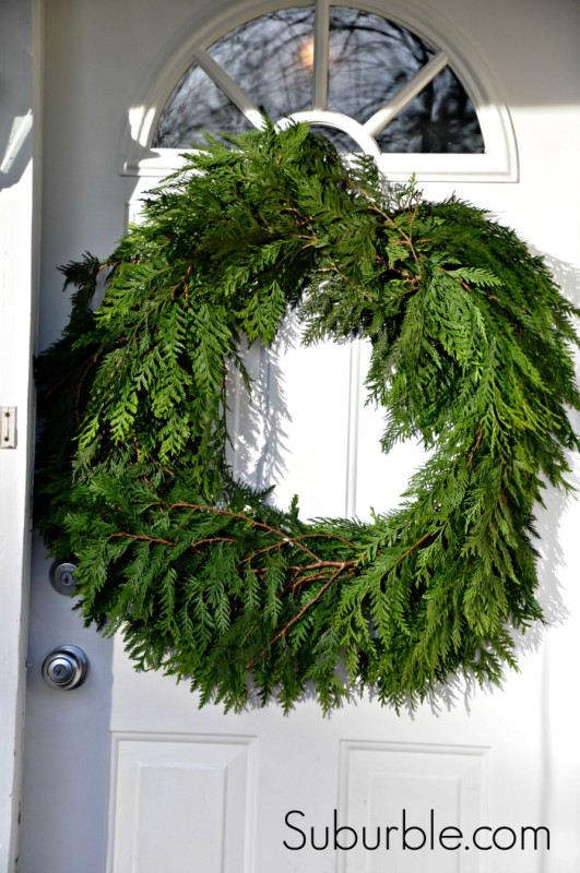 DIY Rustic Cedar Wreath 4- Suburble