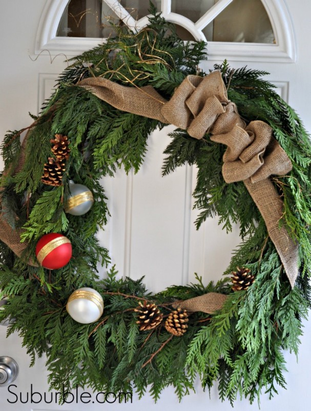 DIY Rustic Cedar Wreath - Suburble