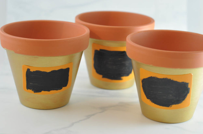 Painted Terracotta Pots with Chalkboard Stencils - Suburble.com (1 of 1)