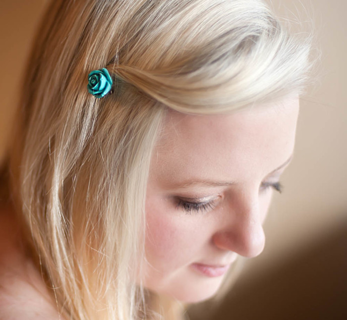 Rosette Bobbypins Blue - Suburble.com (1 of 1)