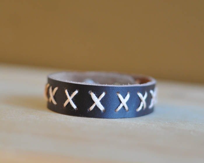 Criss-Cross Leather Cuff