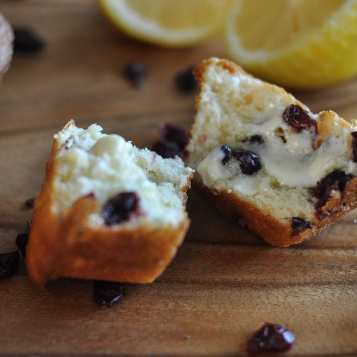 Lemon Cranberry Muffin With Butter - Suburble.com (1 of 1)