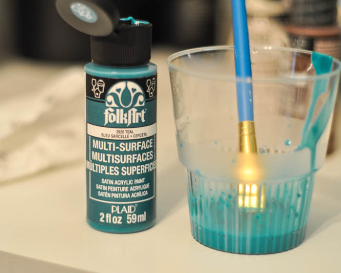 Multi-Surface Glitter Acrylic Paint in Turquoise by FolkArt