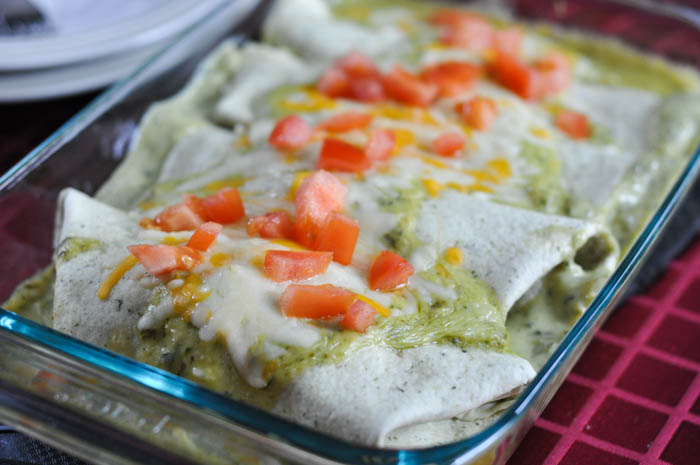 Pesto Chicken Enchiladas