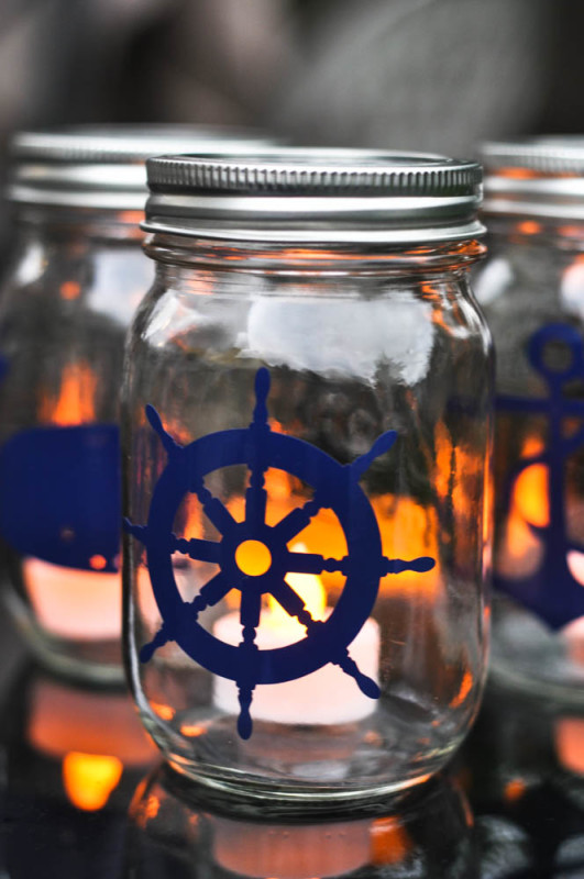 Nautical Mason Jar Lantern Tutorial - the wheel -  Suburble.com (1 of 1)