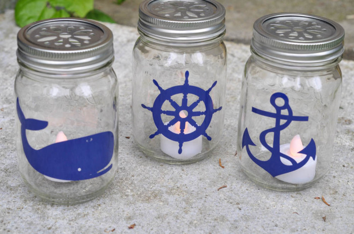 Nautical Mason Jar Lantern Tutorial - whale, wheel and anchor -  Suburble.com (1 of 1)