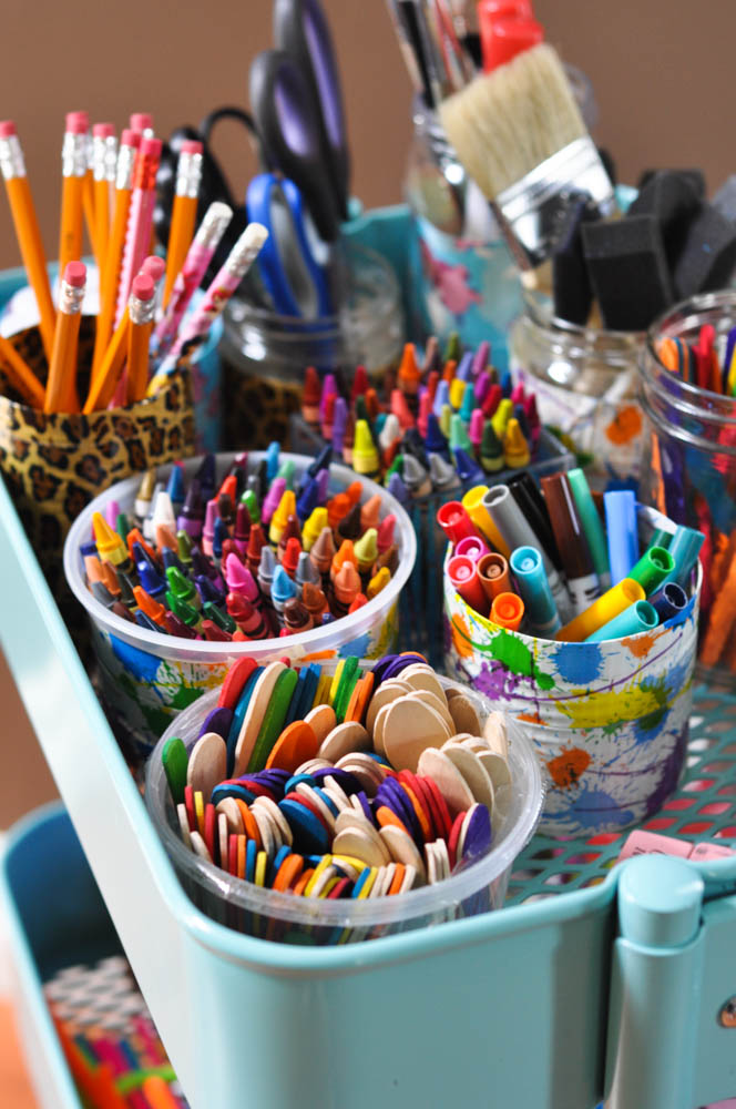 Create an Art Cart for Kids - Little Bins for Little Hands