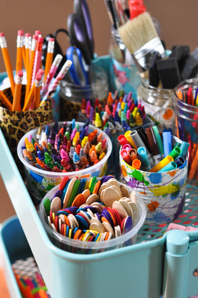 How to Set up an Art Cart for Kids