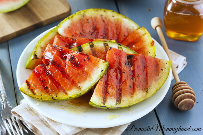 Ripe Healthy Organic Grilled Watermelon with Honey