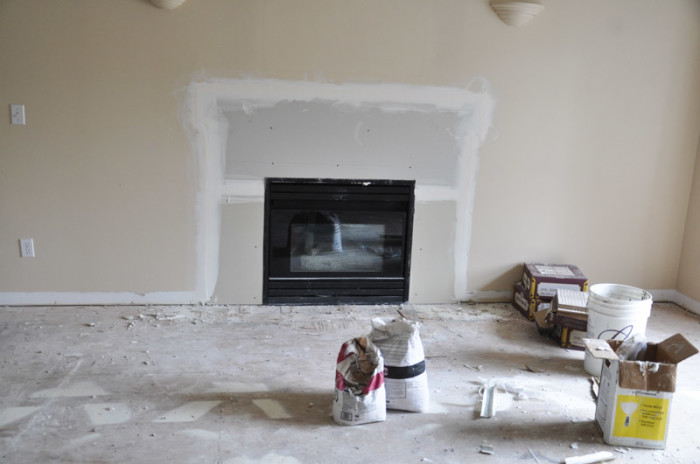 drywalled mantel - Suburble.com-1