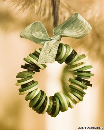 Button Wreath Ornament