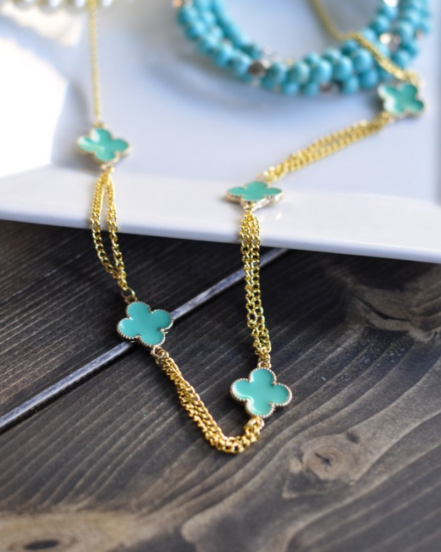 Gold Clover Necklace Tutorial - Suburble.com-1