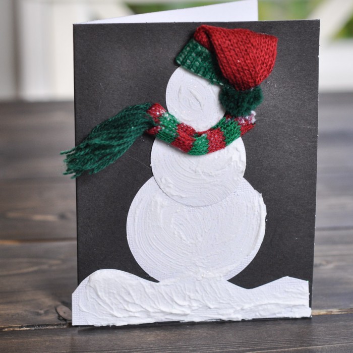 Textured Snowman Christmas Card - Suburble.com-1