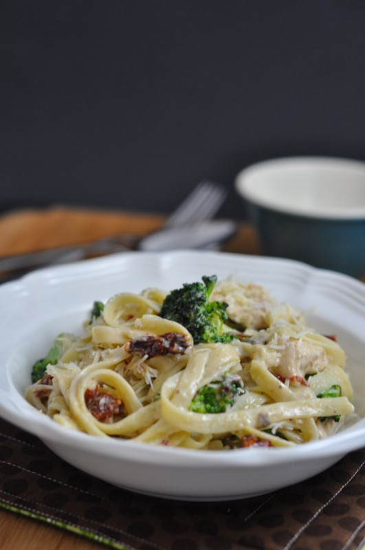 Campbell's Chicken Alfredo with Sun Dried Tomatoes-5