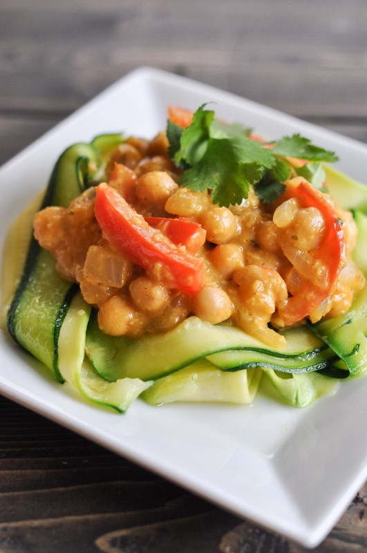 Chickpea Korma and Zucchini Noodles-2