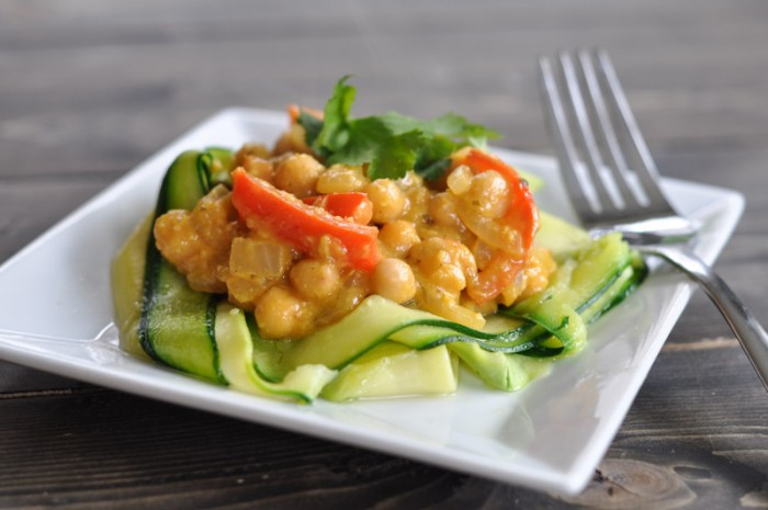 Chickpea Korma and Zucchini Noodles-3