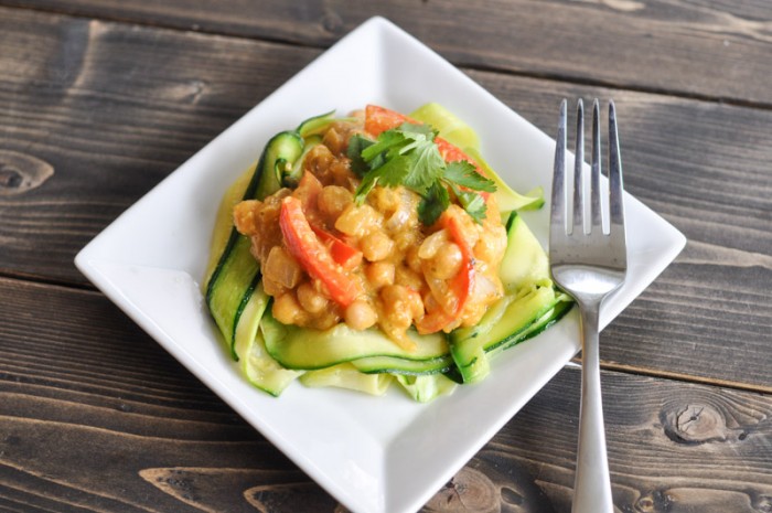 Chickpea Korma and Zucchini Noodles-4