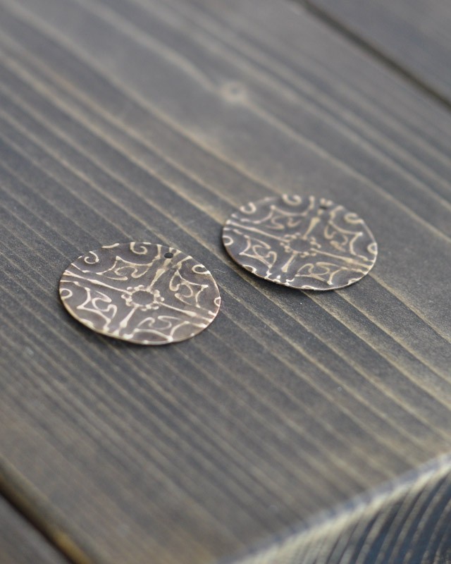 Filligree Embossed Earrings with Sizzix Vintaj -5