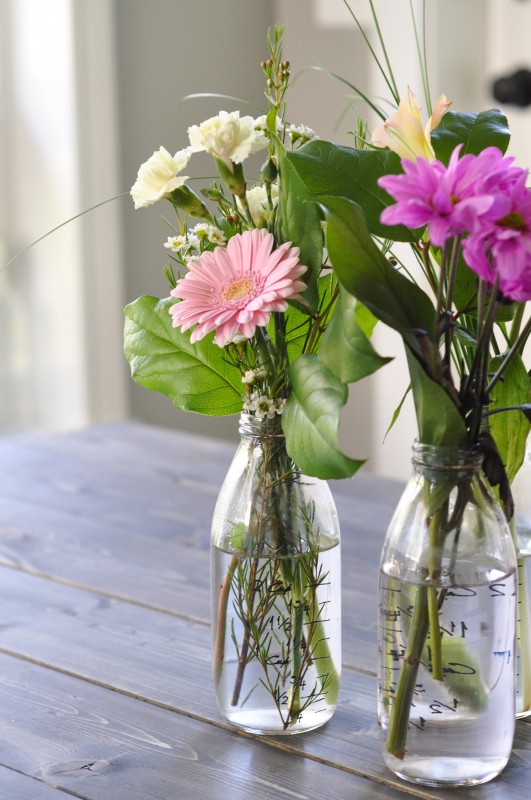 Milk Bottle Vases-2