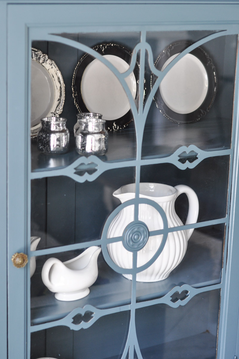 China Cabinet with Fusion Homestead Blue-1-3