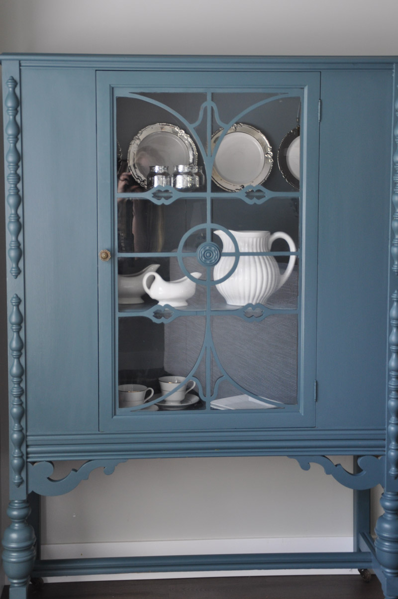China Cabinet with Fusion Homestead Blue-1