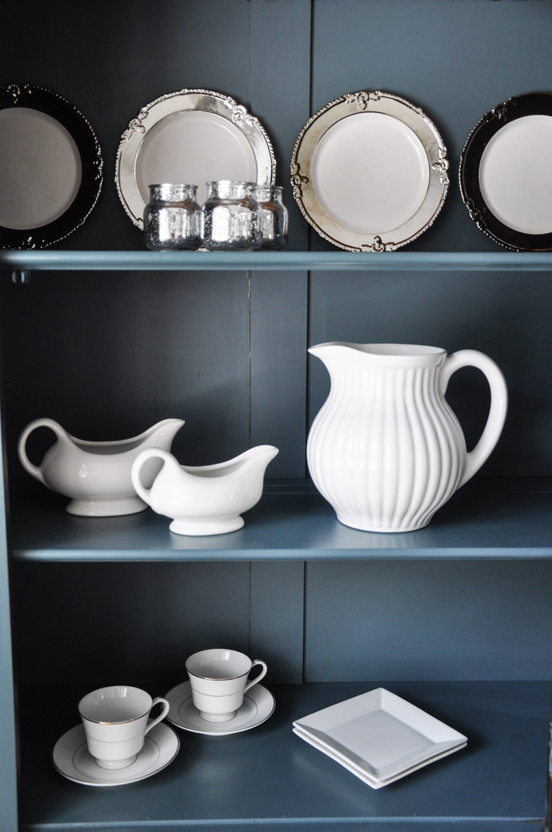 China Cabinet with Fusion Homestead Blue-2