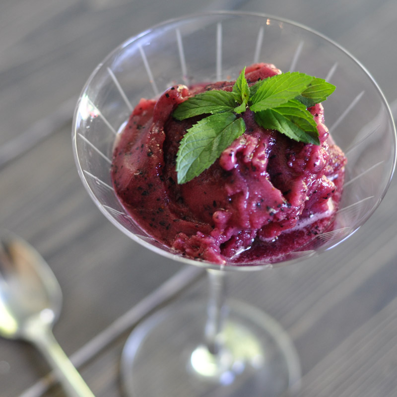 Easy Berry Sorbet from Juice -1