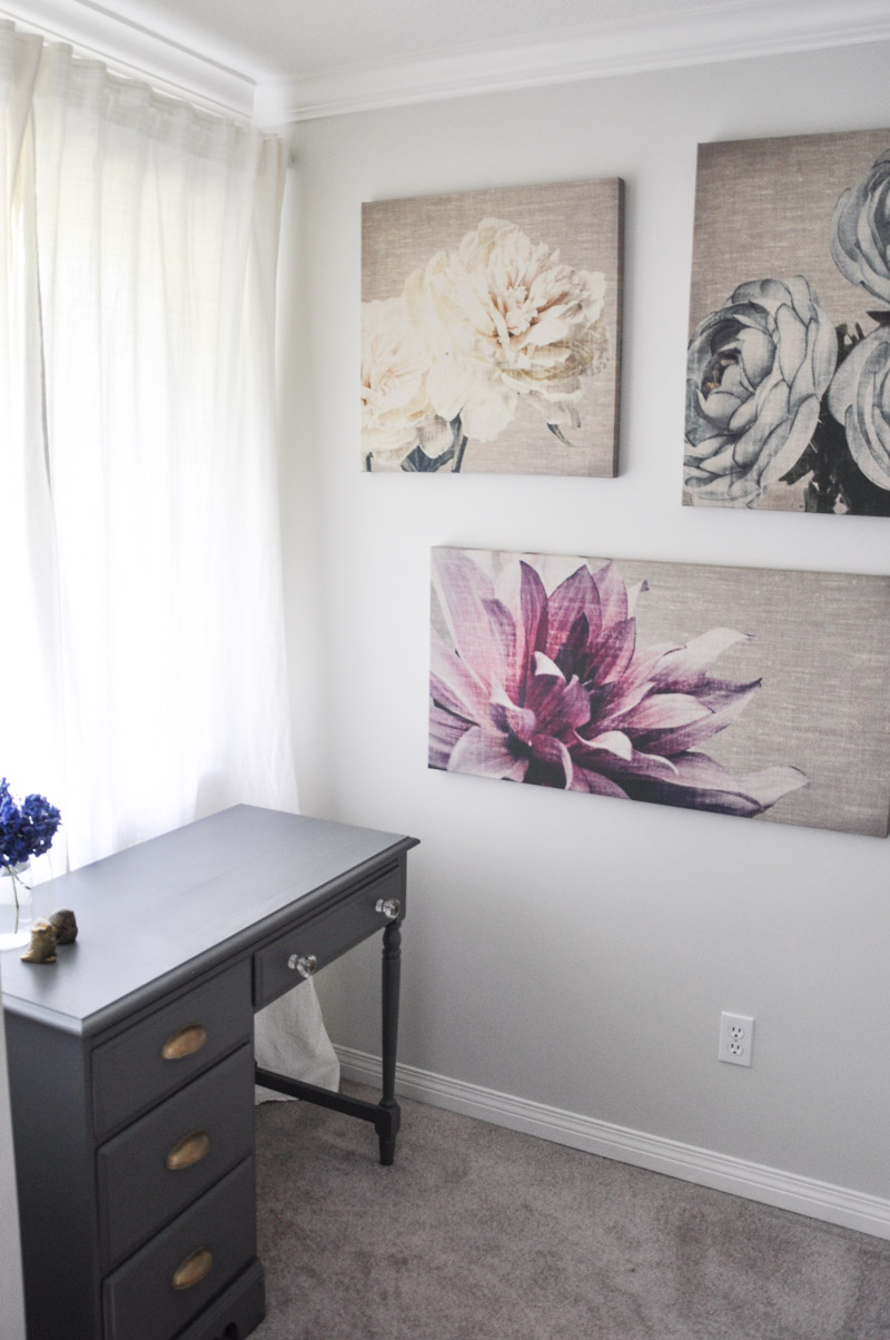 Graham and Brown Floral Canvases in The Master Bedroom -1-3