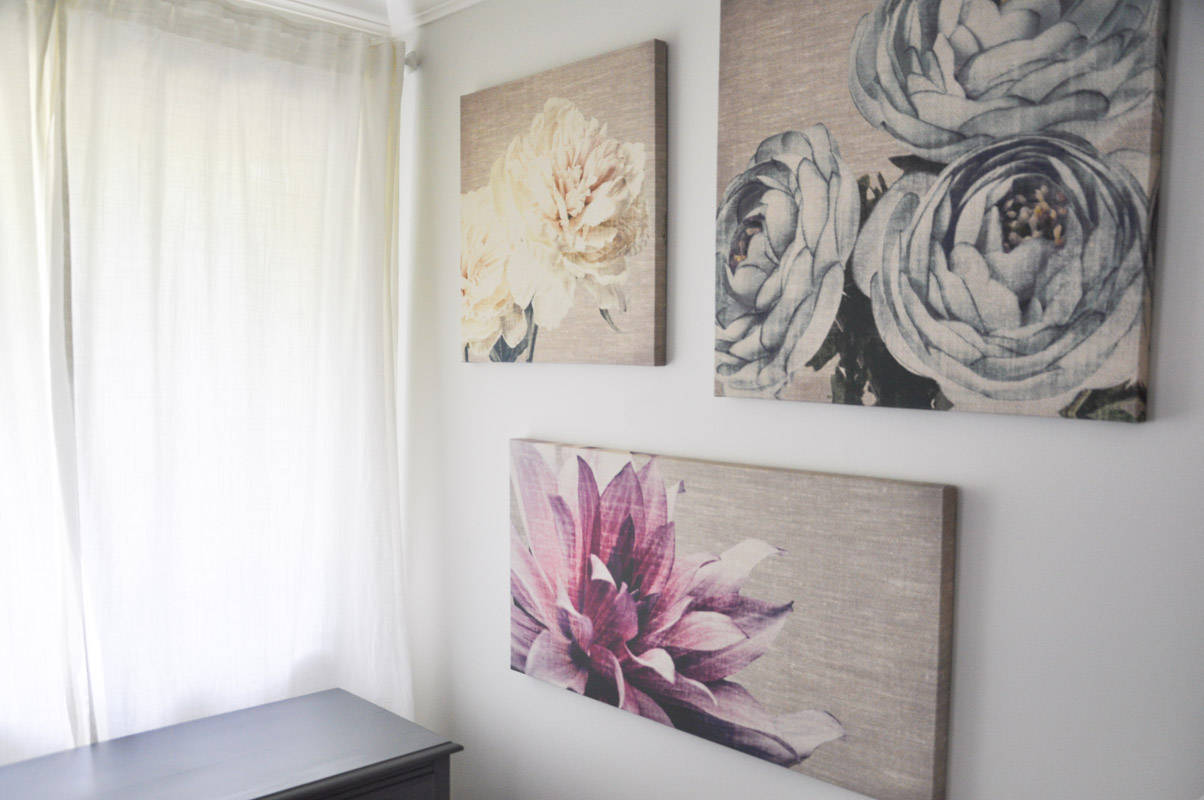 Graham and Brown Floral Canvases in The Master Bedroom -4