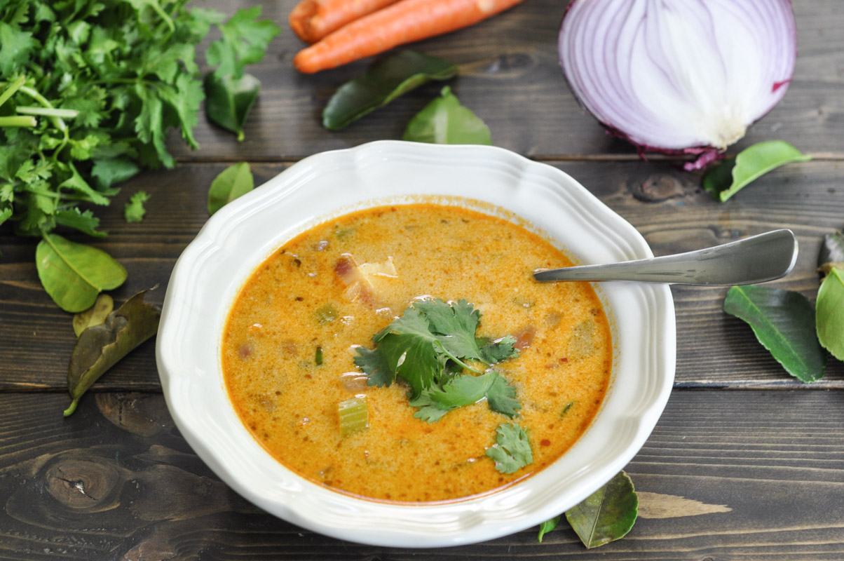 Red Curry Thai Soup With Chicken-4