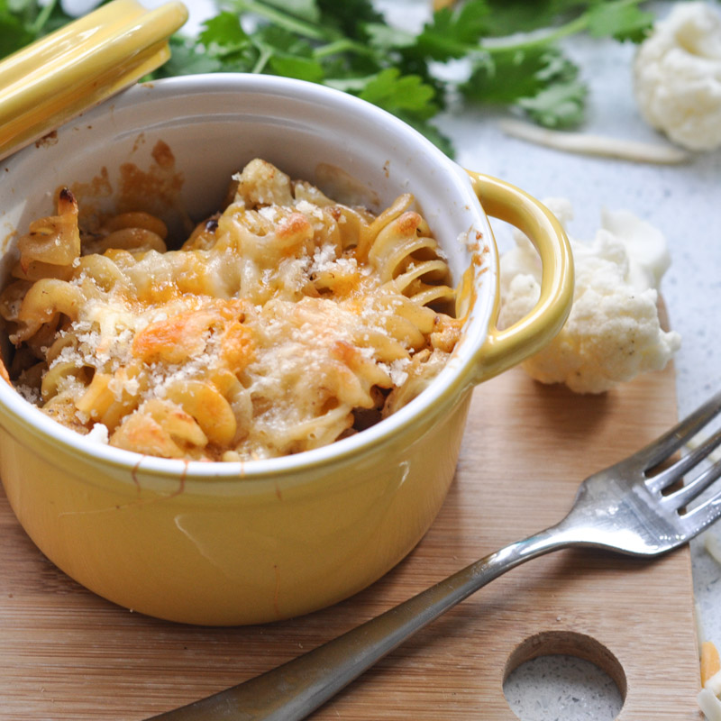 Baked Cauliflower Mac and Cheese-3