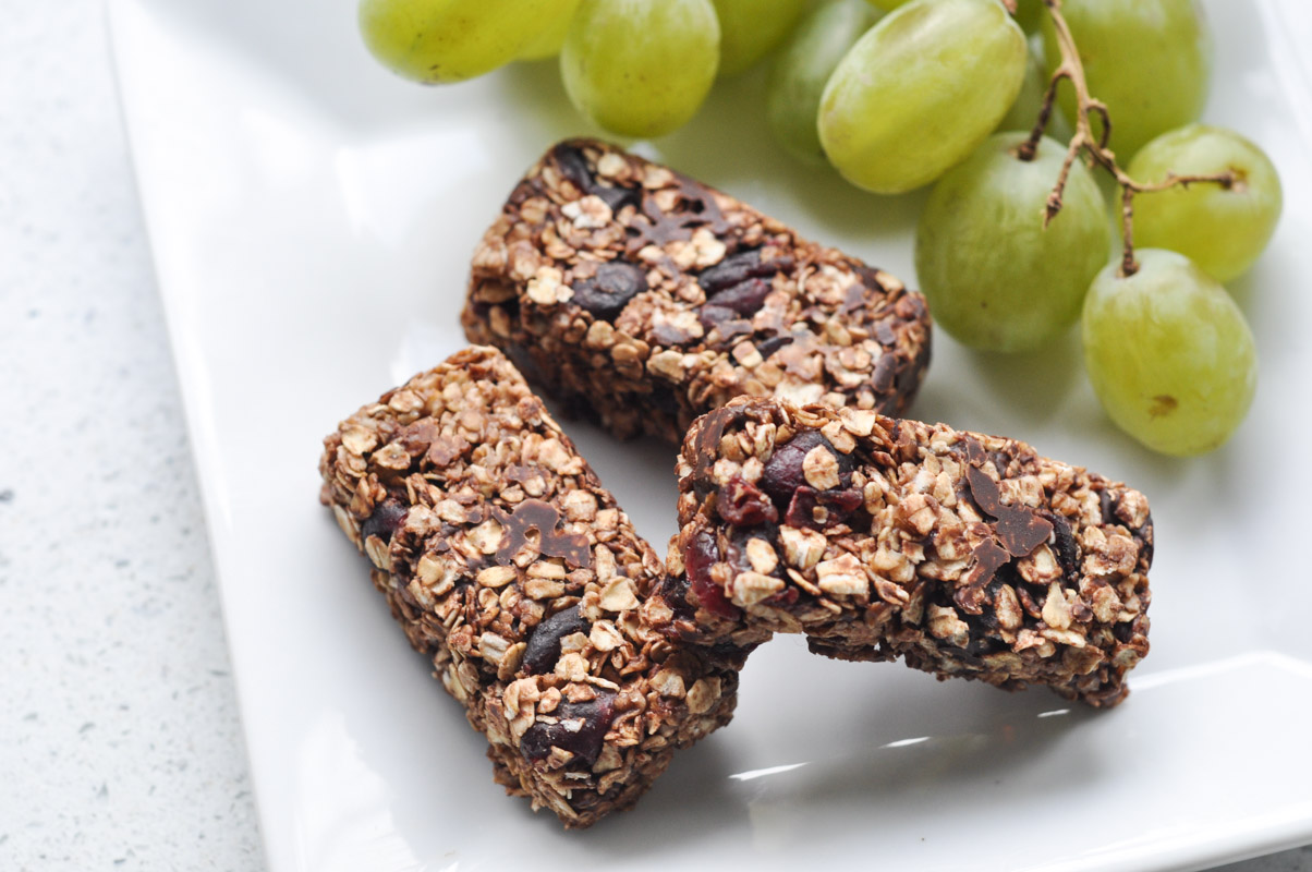 Chocolate Chip and Cranberry Granola Bars-6