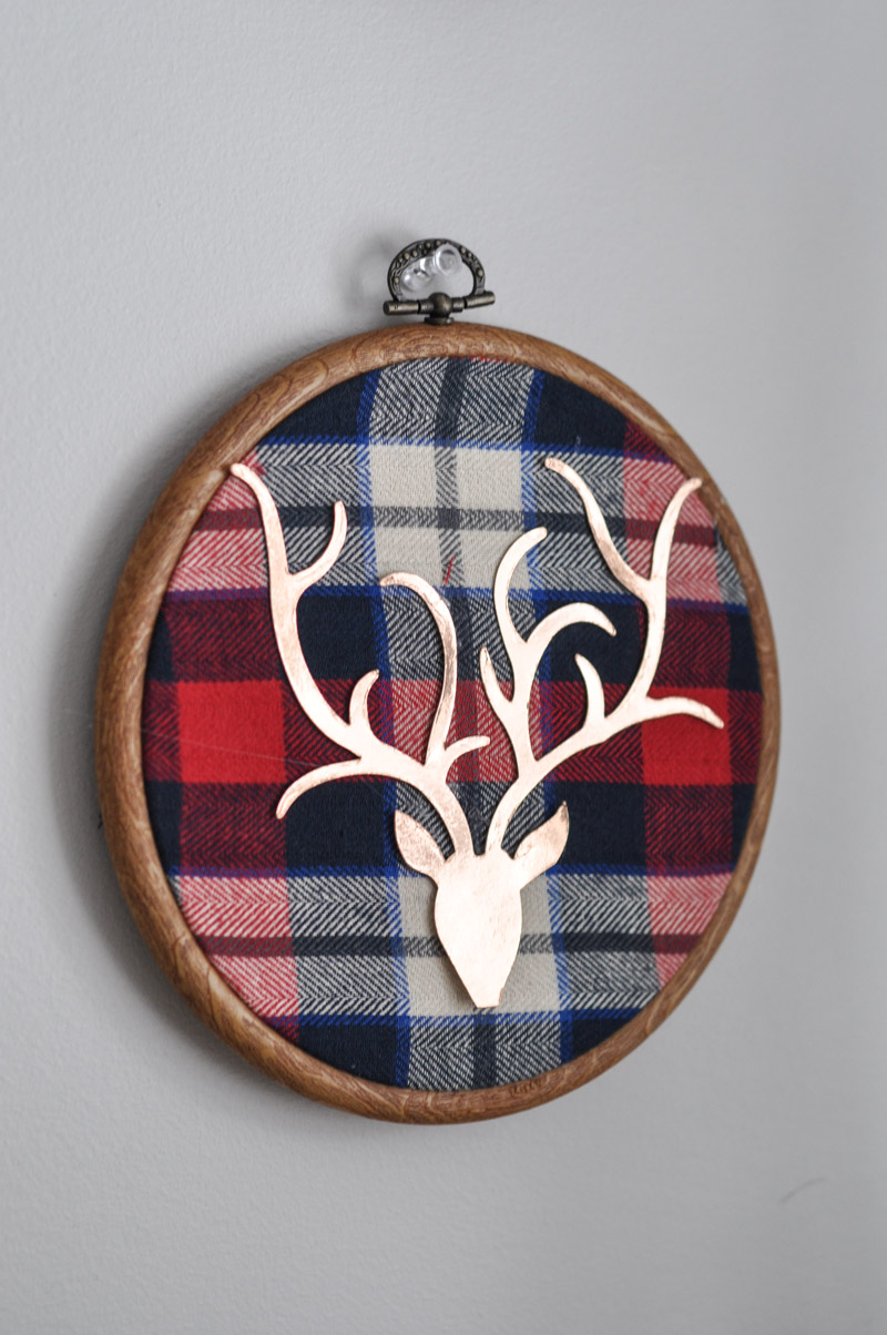 Deer Embroidery Hoop Christmas Wall Art With Sizzix-1-2