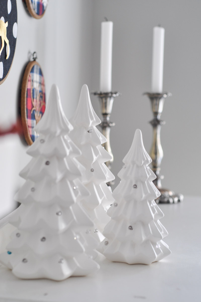 Contemporary White Ceramic Christmas Trees-5