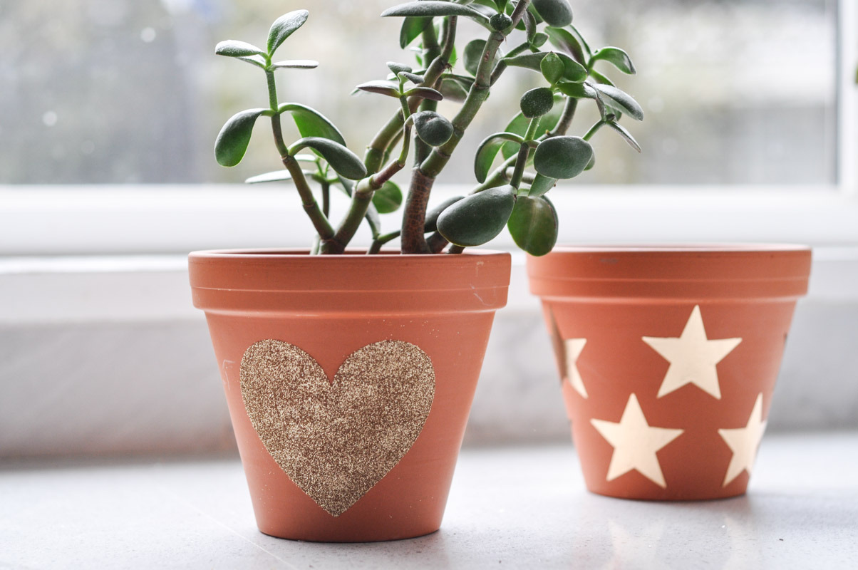 Gold Vinyl on Terracotta Plant Pots-10