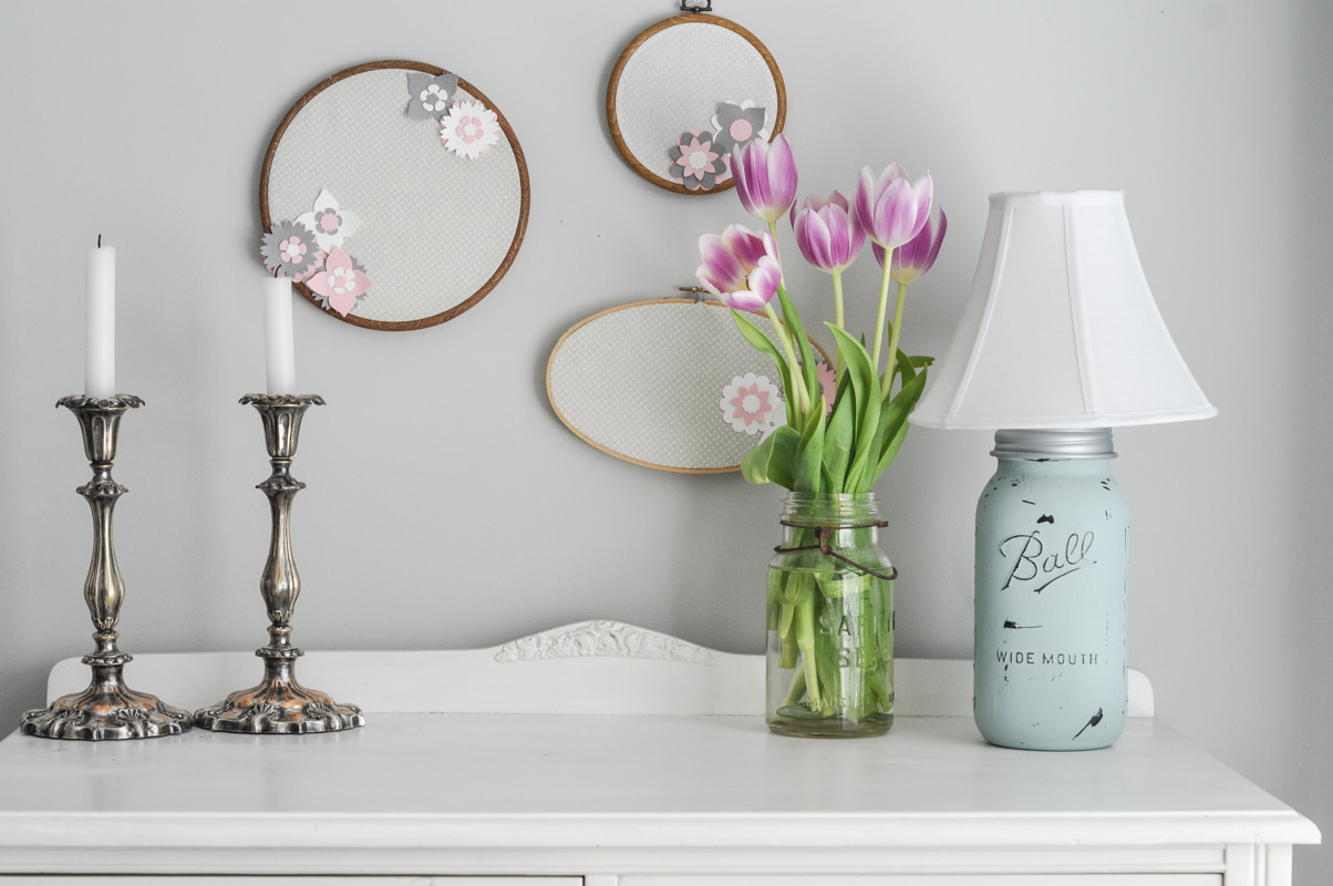 Shabby Chic Mason Jar Lamp-8