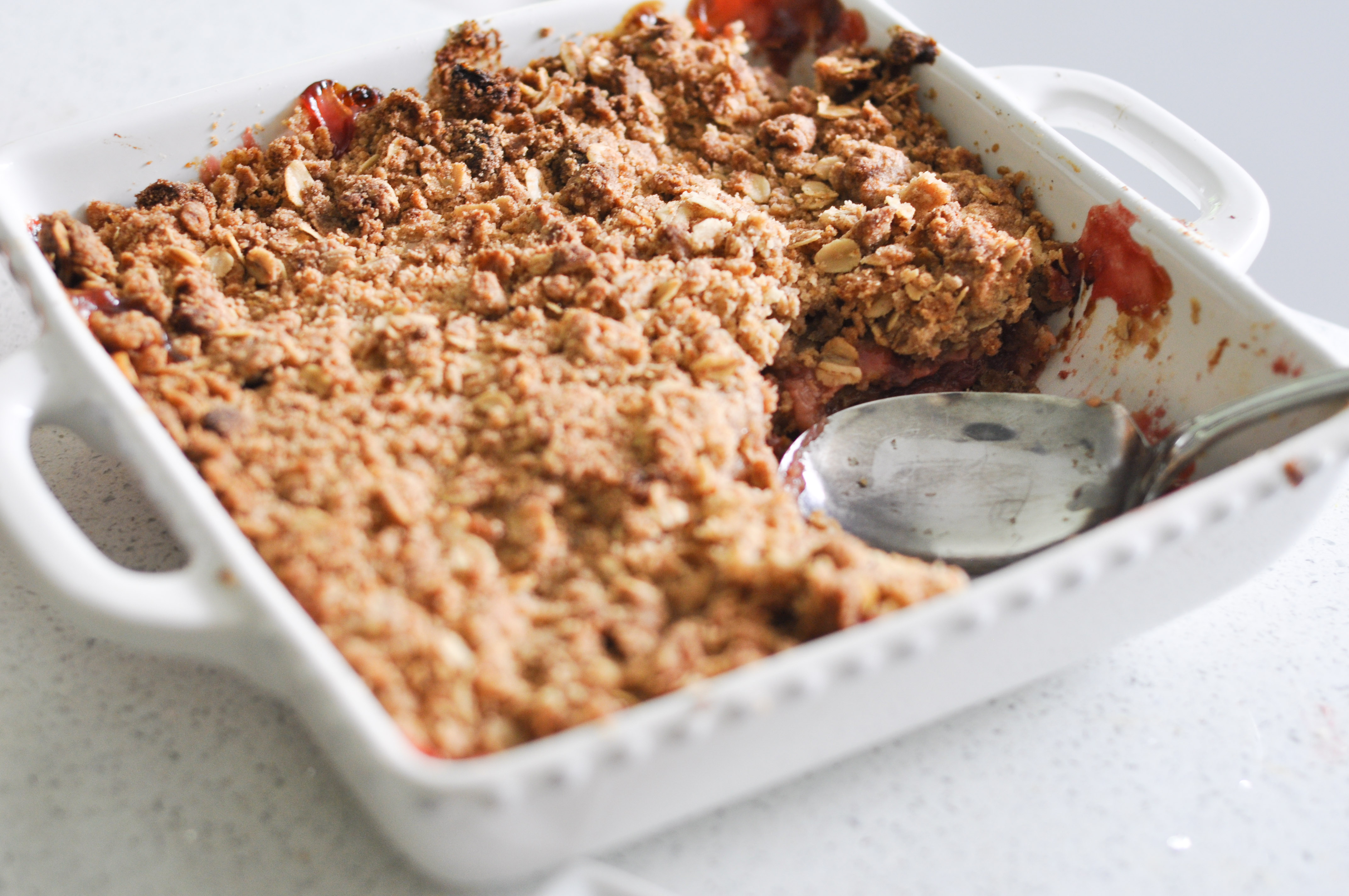 Rhubarb Strawberry Crumble Recipe-4