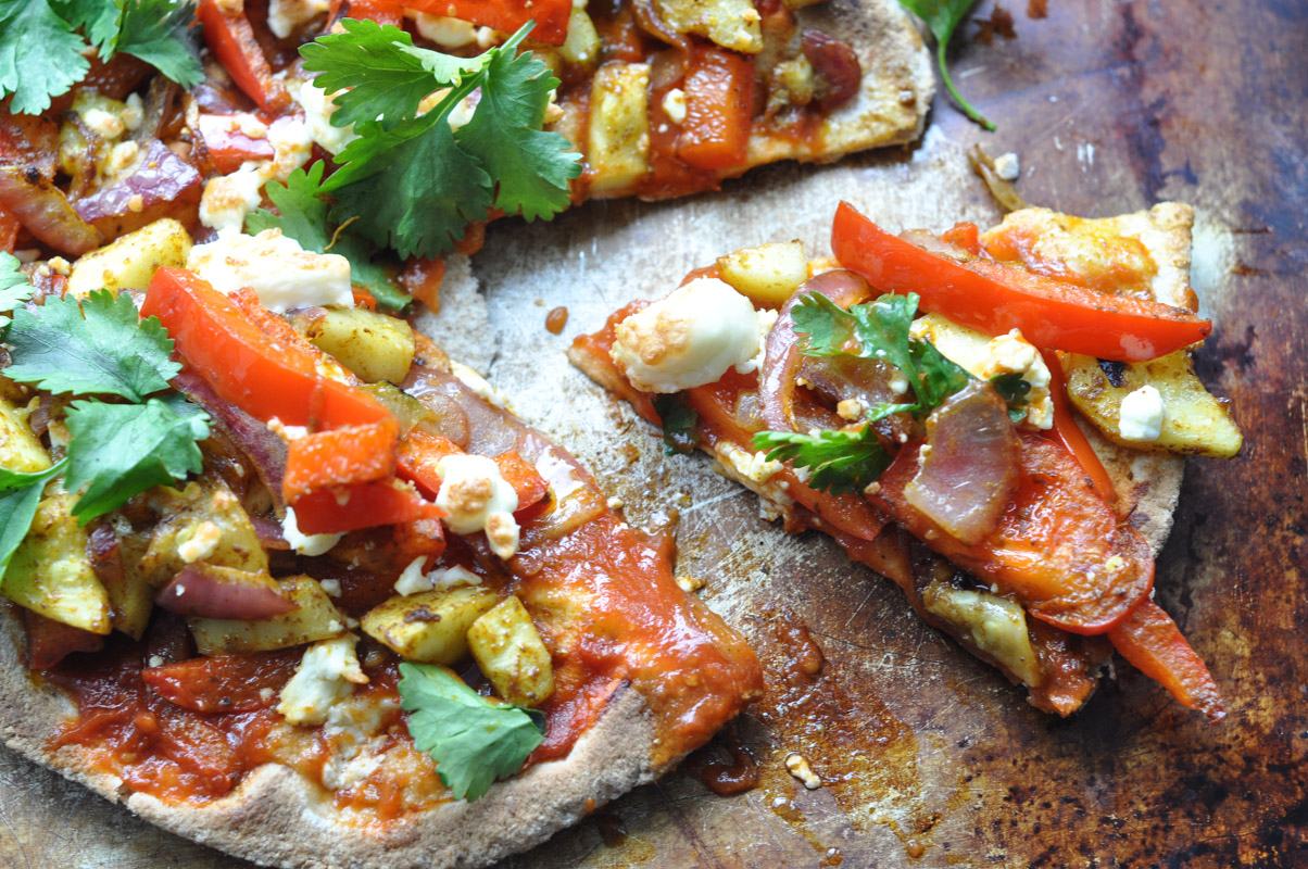 Curried Vegetarian Flatbread Pizza-6