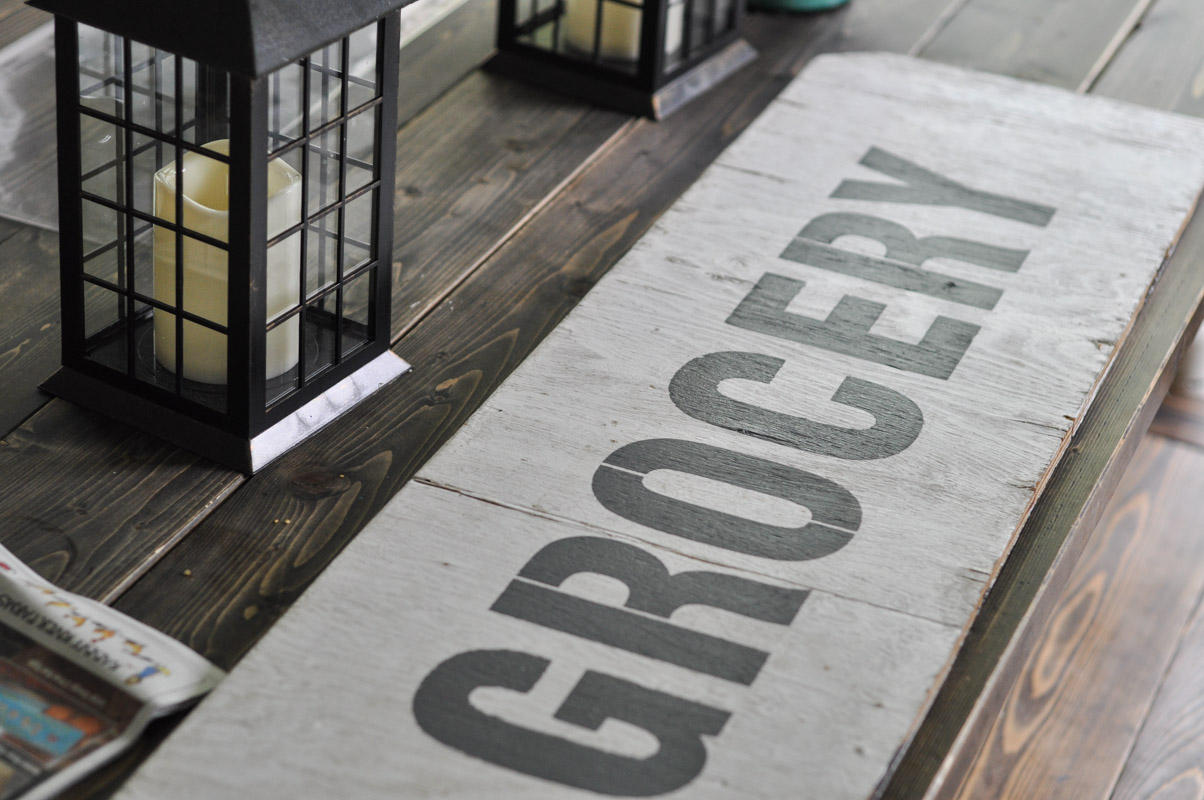 Grocery Sign using Funky Junk Stencils-5