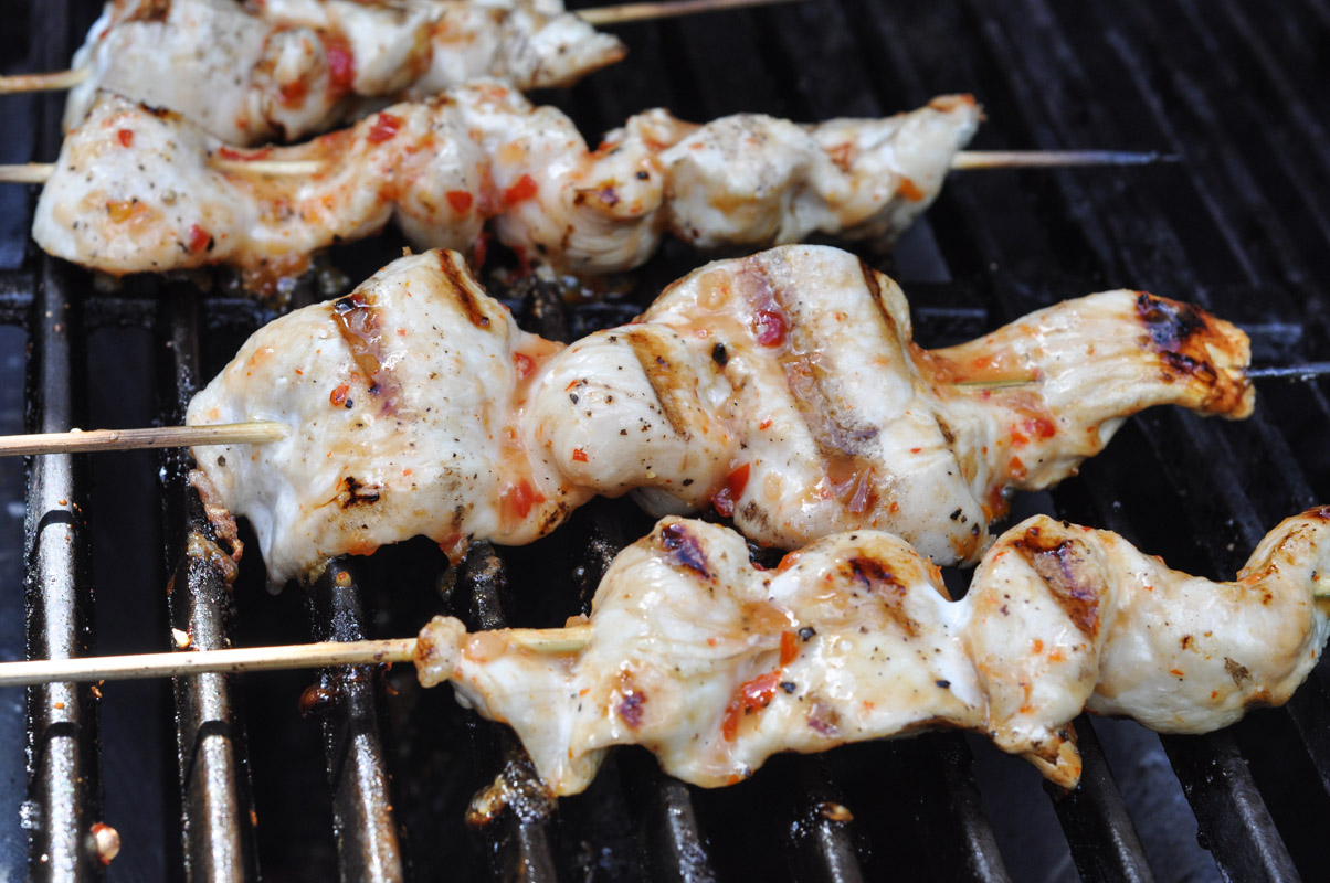 Sweet Thai Chilli Salad Dressing and Chicken Kabobs-2